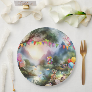 Assiettes En Carton Fête de l'Outback Australien