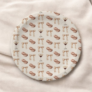 Assiettes En Carton Fête de mariage avec Martini Espresso "L'amour est