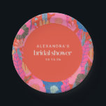 Assiettes En Carton Fête de mariage bohème floral rouge coloré personn<br><div class="desc">Assiettes en papier pour fête de mariage bohème floral rouge coloré personnalisées</div>