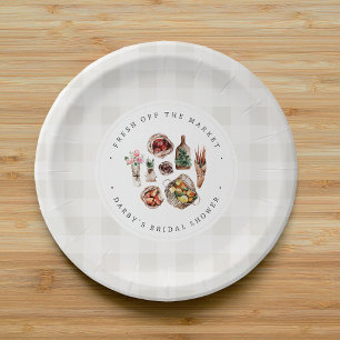 Assiettes En Carton Fête de Mariage Champêtre au Marché des Agriculteu