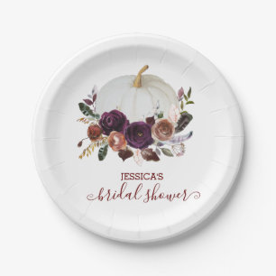 Assiettes En Carton Fête de mariage champêtre sur le thème des citroui
