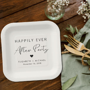 Assiettes En Carton Fête de mariage crème pour après le grand jour