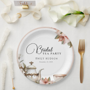 Assiettes En Carton Fête de mariage élégante autour du thé