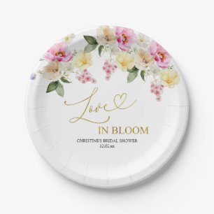 Assiettes En Carton Fête de mariage floral coloré de printemps