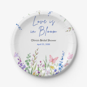 Assiettes En Carton Fête de mariage Floral Spring Love is in Bloom