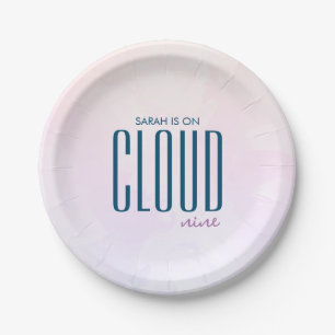 Assiettes En Carton Fête de mariage minimaliste moderne pastel Cloud N