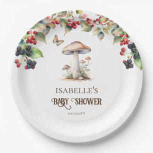 Assiettes En Carton Fête de naissance Champignon et Crapaudine de la F