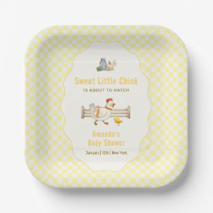 Assiettes En Carton Fête de naissance de poussins frais de la ferme en