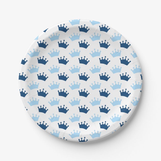 Assiettes En Carton Fête de Naissance du Prince de Conte de Fées aux C (Devant)