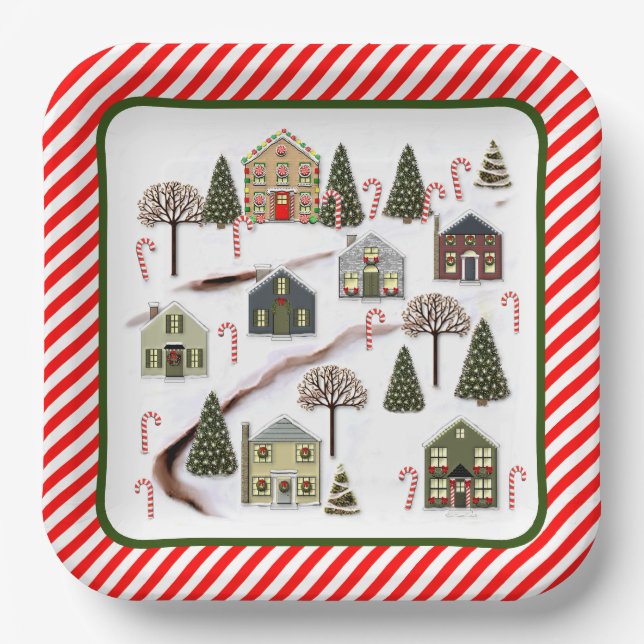 Assiettes En Carton Fête de Noël (Recto)