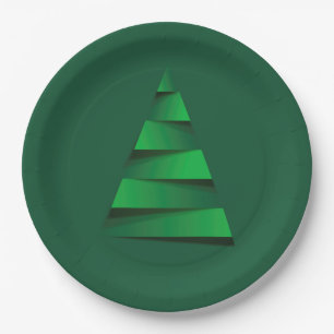 Assiettes En Carton Fête de Noël Abstraite