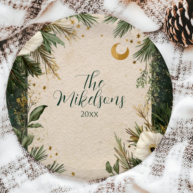 Assiettes En Carton Fête de Noël Anémonique Blanc d'hiver (Créateur téléchargé)