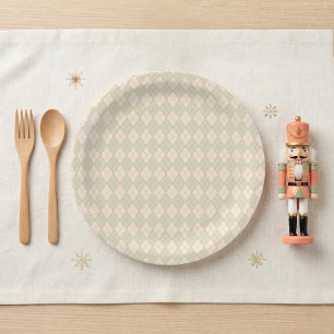 Assiettes En Carton Fête de Noël Argylle Prépa