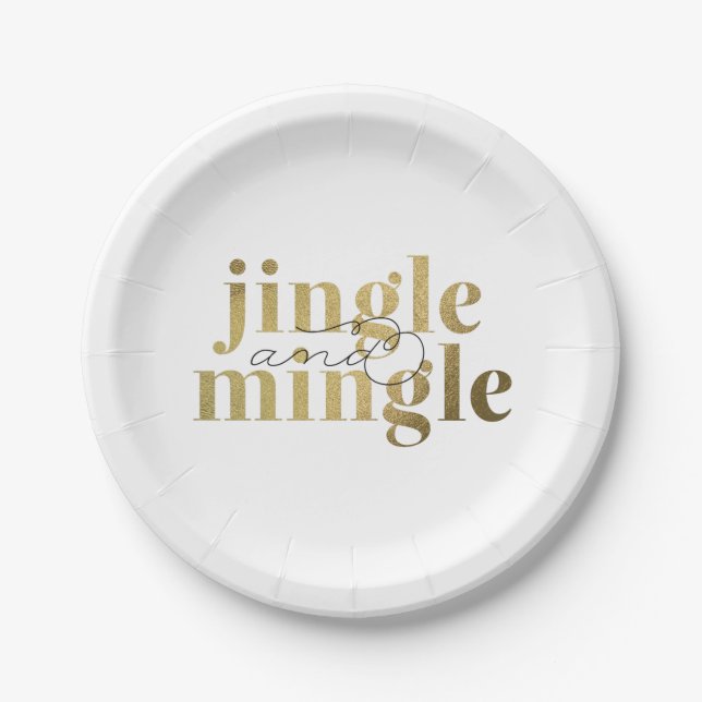 Assiettes En Carton Fête de Noël de Jingle et Mingle (Devant)