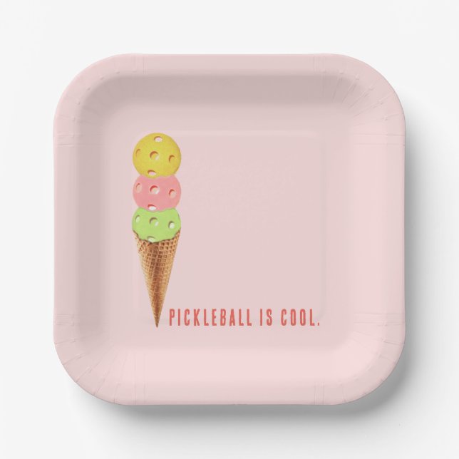 Assiettes En Carton Fête de pickleball (Recto)
