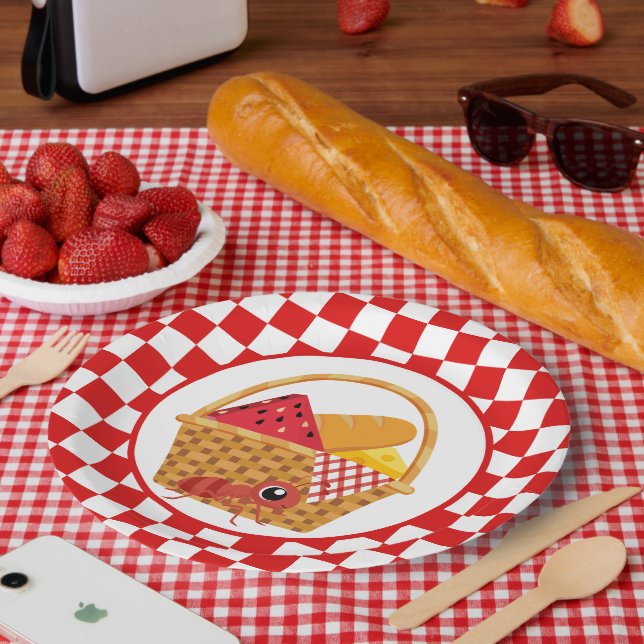 Assiettes En Carton fête de pique-nique mignonne (Pique-nique)