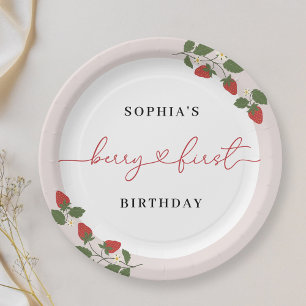 Assiettes En Carton Fête de premier anniversaire rustique élégant pour