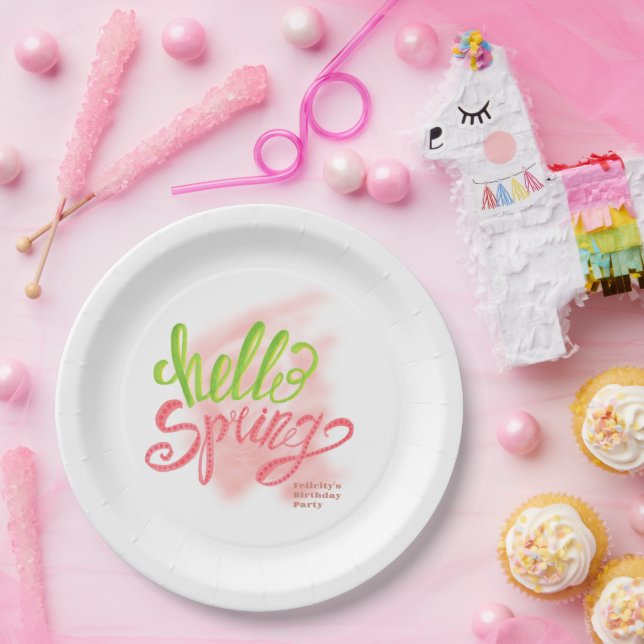 Assiettes En Carton Fête de printemps (Fête)