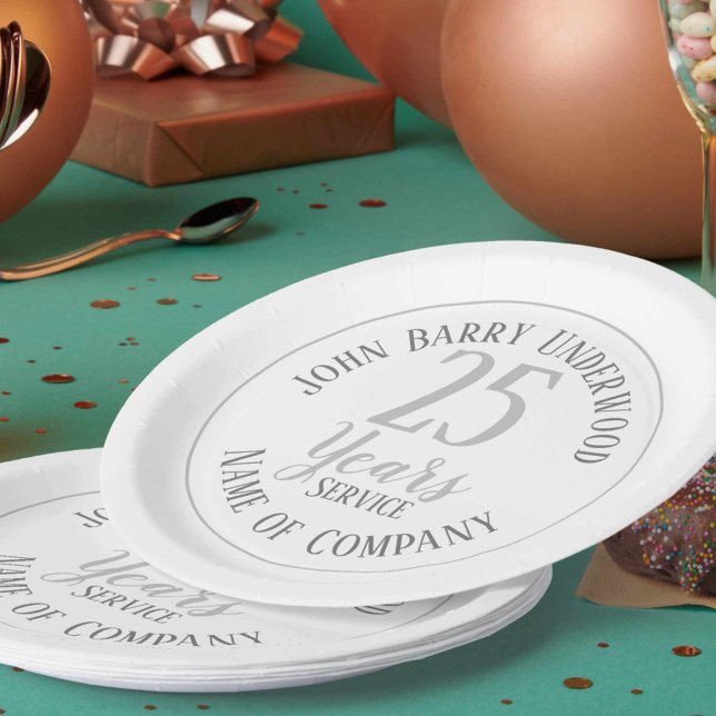 Assiettes En Carton Fête de retraite ou de longue carrière (Créateur téléchargé)