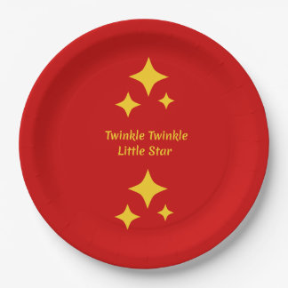 Assiettes En Carton Fête de Révélation du Sexe Twinkle Twinkle Little