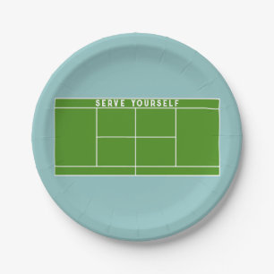 Assiettes En Carton Fête de tennis