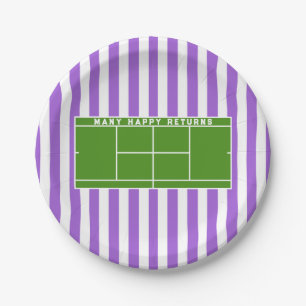 Assiettes En Carton Fête de tennis