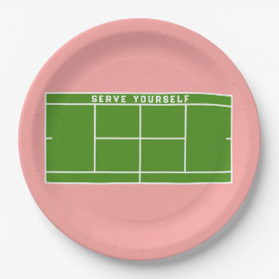 Assiettes En Carton Fête de tennis