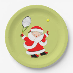 Assiettes En Carton Fête de tennis de vacances