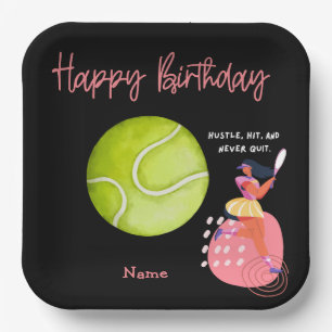 Assiettes En Carton Fête de tennis pour femme