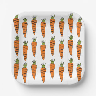 Assiettes En Carton Fête des aliments sains pour carottes