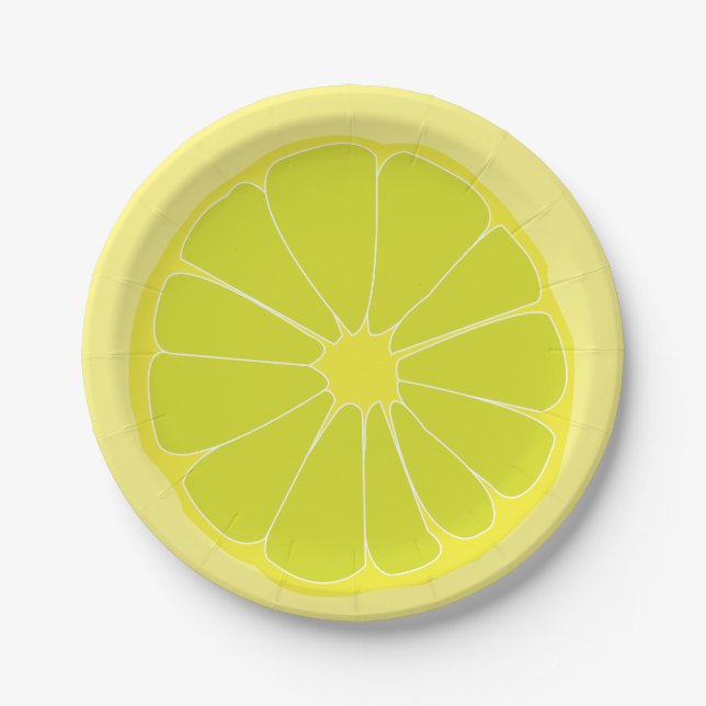 Assiettes En Carton Fête des fruits de lime (Devant)