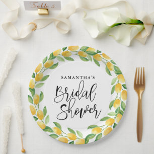 Assiettes En Carton Fête des mariées aux agrumes de citron