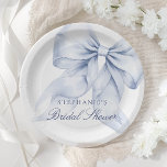 Assiettes En Carton Fête des mariées Blue Bow petite<br><div class="desc">Cette élégante plaque en papier présente une charmante proue bleue parfaite pour une douche nuptiale "quelque chose de bleu". Conçu dans une aquarelle pastel douce,  il combine écriture manuscrite romantique avec des éléments fantaisistes tendance. Idéal pour une douche nuptiale bleu poussiéreux.</div>