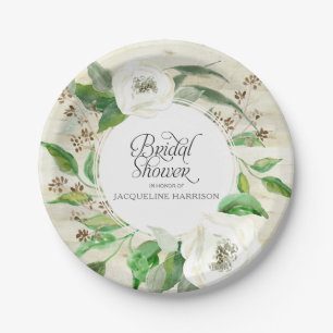 Assiettes En Carton Fête des mariées BOHO Bohème Woodsy Floral Folio