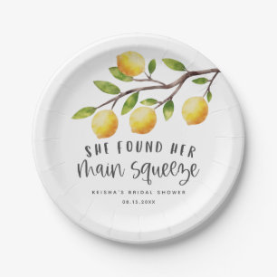 Assiettes En Carton Fête des mariées citron rustique