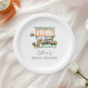 Assiettes En Carton Fête des mariées d'aquarelle de la boutique de fle