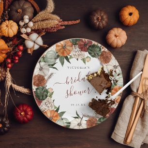 Assiettes En Carton Fête des mariées d'automne de Boho