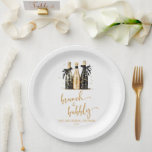Assiettes En Carton Fête des mariées de champagne Brunch et Bubbly Gol<br><div class="desc">C'est un Brunch et Bubbly Black Gold Fête des mariées Plaques de papier Champagne!</div>