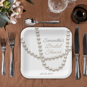 Assiettes En Carton Fête des mariées de collier bijouterie perle