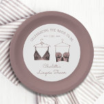 Assiettes En Carton Fête des mariées de lingerie en dentelle noire<br><div class="desc">Black Pink Lace Aquarelle Lingerie Fête des mariées Plaques de papier La vaisselle comprend d'élégants bras en dentelle noir et rose avec votre soirée de lingerie personnalisée, la fête de culotte ou la douche nuptiale en écriture élégante. Personnalisez en modifiant le texte dans les zones de texte fournies. Créé par...</div>