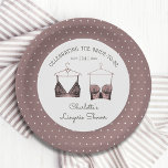Assiettes En Carton Fête des mariées de lingerie en dentelle noire<br><div class="desc">Black Pink Lace Aquarelle Lingerie Fête des mariées Papier Plaques Vaisselle dispose d'élégants soutiens-gorge en dentelle noire avec votre soirée de lingerie personnalisée, la partie de culotte ou la douche nuptiale dans un script élégant. Personnalisez en modifiant le texte dans les zones de texte fournies. Créé par ©Evco Studio www.zazzle.com/store/evcostudio...</div>