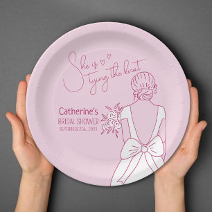Assiettes En Carton Fête des mariées de Mariage de la poche à mâchoire