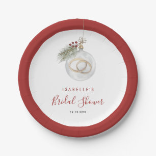 Assiettes En Carton Fête des mariées de Noël d'hiver