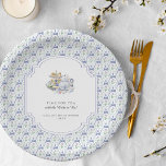 Assiettes En Carton Fête des mariées de Tea Party Floral Bleu<br><div class="desc">Levez votre prochaine douche nuptiale avec ces charmantes tôles de papier à thé bleu floral coquette. Dotés d'un délicat motif de fleurs bleues et d'une illustration de centre-ville sophistiquée, ces assiettes sont parfaites pour célébrer avec style. Que vous soyez l'hôte d'un thé classique de l'après-midi ou d'une douillette nuptiale, ces...</div>