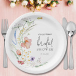 Assiettes En Carton Fête des mariées fleur sauvage<br><div class="desc">Les élégantes plaques de papier de douche nuptiale en plusieurs tailles et styles présentent d'élégants fleurs sauvages aquarelles et vos détails en lettrage chic. CORRESPONDANCE d'objets dans notre collection.</div>