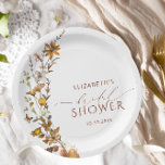 Assiettes En Carton Fête des mariées florale Boho rustique<br><div class="desc">Plaques de papier à Fête des mariées Florale Boho rustique. Éléments correspondants disponibles.</div>