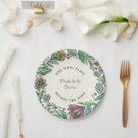 Assiettes En Carton Fête des mariées florale scandinave artistique Cl<br><div class="desc">Douce et jolie, cette plaque en papier est facilement personnalisée et présente un design frontalier de fleurs d'inspiration scandinave dans de jolis bijoux et tons pastel lui donnant une ambiance colorée et doucement rustique. Idéal pour un mariage ou un baby shower, utilisez ces plaques de papier personnalisées pour ajouter une...</div>