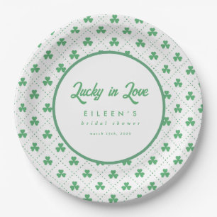 Assiettes En Carton Fête des mariées irlandaise du Shamrock vert St. P