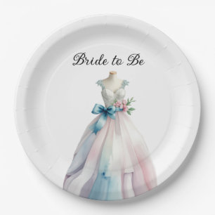 Assiettes En Carton Fête des mariées Mariage robe mariée à être