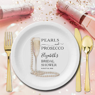 Assiettes En Carton Fête des mariées Perles et poursuites